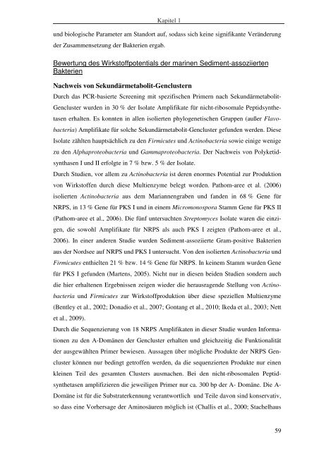 Isolierung und Charakterisierung von Bakterien aus ...