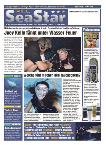Joey Kelly fängt unter Wasser Feuer - tauchen24.info