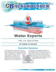Water Exports: The 1% Solution - Frontier Centre for Public Policy