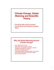 Climate Change, Global Warming and Scientific Theory