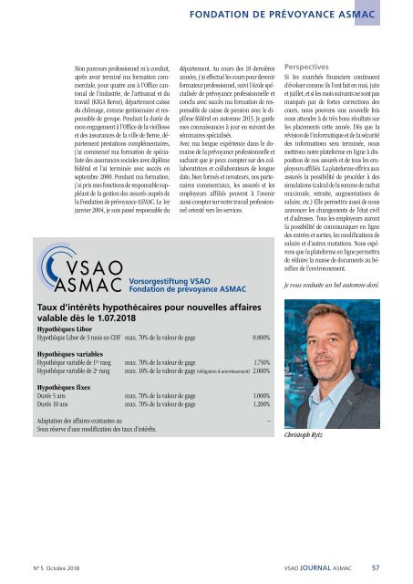 JOURNAL ASMAC No 5 - octobre 2018