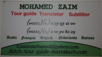 Tour guide in Marrakech