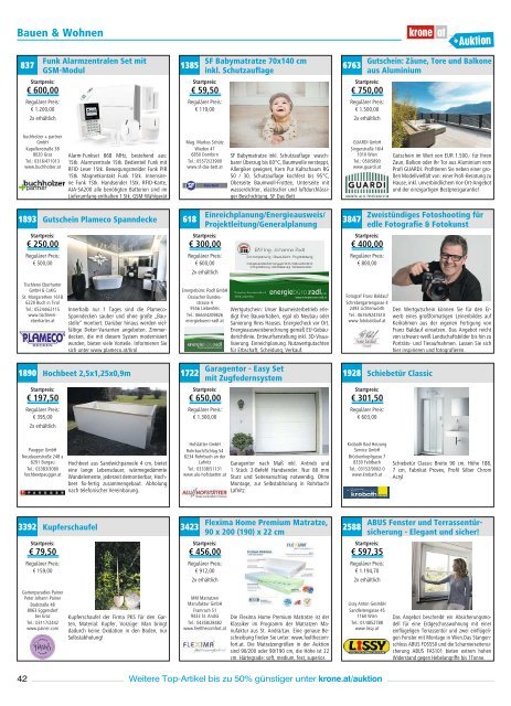 Krone Online-Auktion 2018-09-29