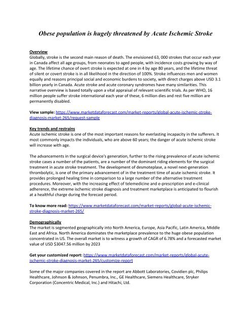 Acute Ischemic Stroke Diagnosis and Treatment Market