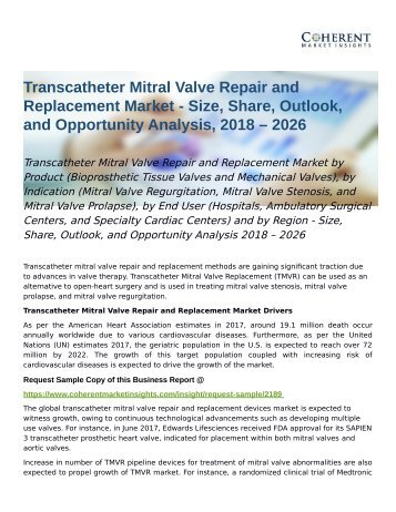 Transcatheter Mitral Valve Repair and Replacement Market Opportunity Analysis 2018 – 2026
