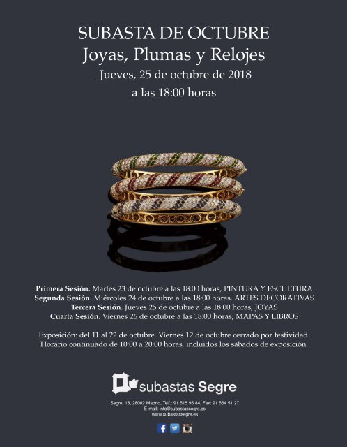 Subasta Joyas Octubre 2018