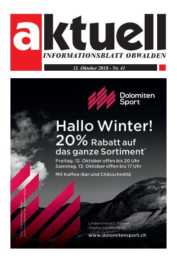 41-2018 Aktuell Obwalden 