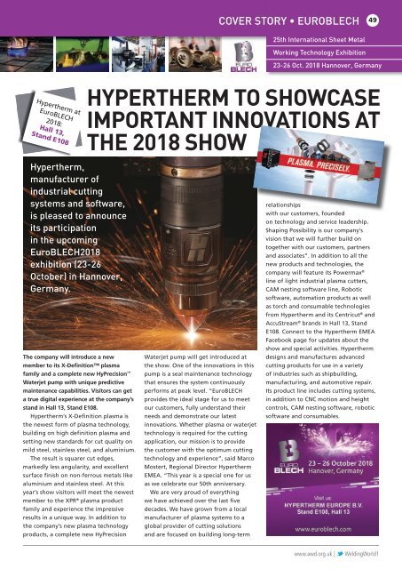 Welding World Magazine October 2018