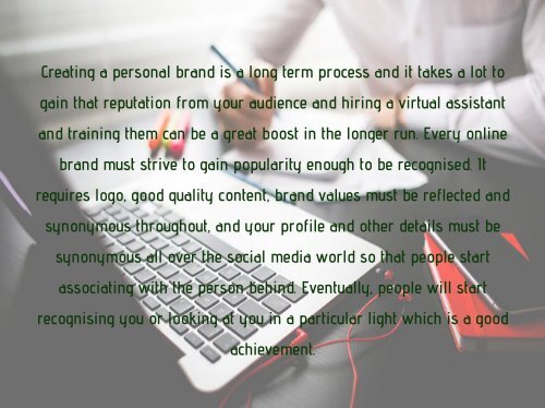 How can VA help you to build your online personal brand