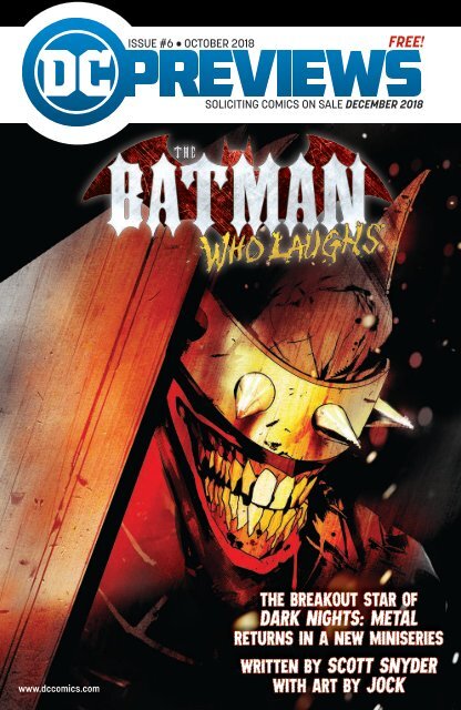 Dark Nights Metal 6 B DC 2018 Francesco Mattina Color Variant Batman Who Laughs