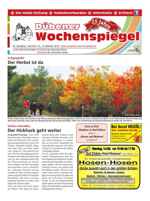 Dübener Wochenspiegel - Ausgabe 19 - Jahrgang 2018