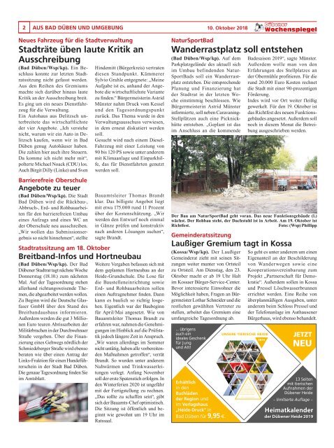 Dübener Wochenspiegel - Ausgabe 19 - Jahrgang 2018