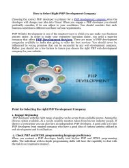 How to Select Right PHP Development Company