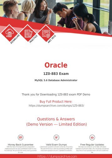 1Z0-883 Questions PDF - Secret to Pass Oracle 1Z0-883 Exam [You Need to Read This First]