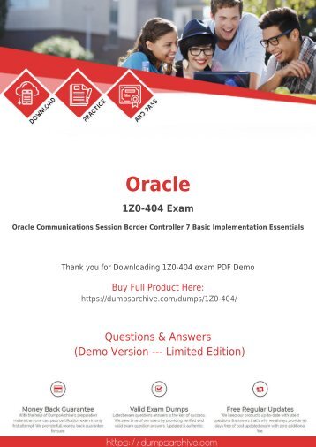 1Z0-404 Exam Questions - Affordable Oracle 1Z0-404 Exam Dumps