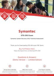 ST0-200 PDF Questions - Pass ST0-200 Exam via DumpsArchive Symantec ST0-200 Exam Questions