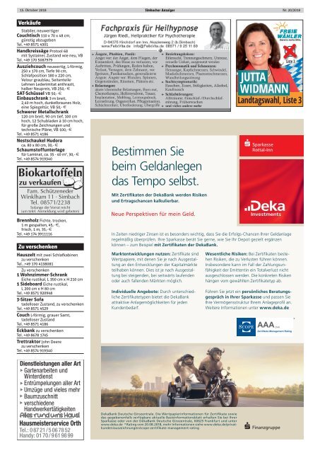 Simbacher Anzeiger aktuelle Ausgabe