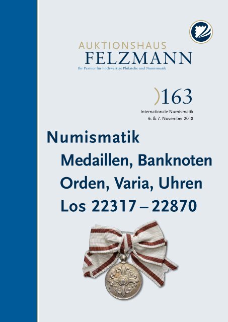 Auktion163-07-Numismatik_MedailenOrdenGeldscheineVaria