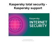 Kaspersky total security - Kaspersky support