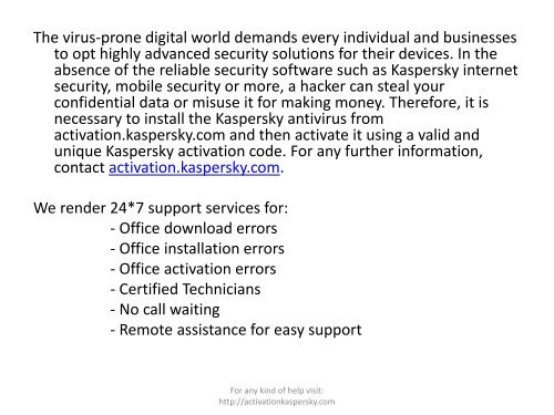 Kaspersky total security - Kaspersky support