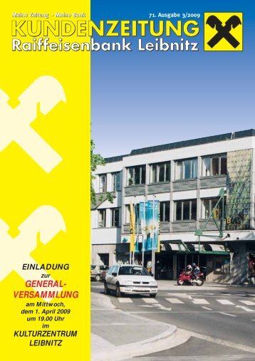 Ausgabe 71 (pdf) - Raiffeisenbank Leibnitz