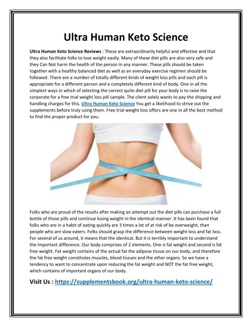 Ultra Human Keto Science - Makes You Slim And Helathy Forever 