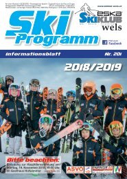 ESKA Skiklub Wels Programm 2018/19