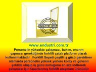 forklift bakim platformu imalati adam tasima kaldirma sepeti