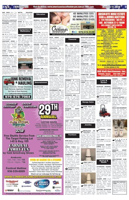 Thrifty Nickel/American Classifieds Oct. 11th Edition Bryan/College Station 