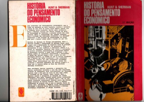 LIVRO. HISTORIA DO PENSAMENTO ECONOMICO HUNT&amp;SHERMAN