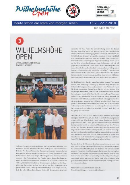 Dokumentation Wilhelmshöhe Open 2018