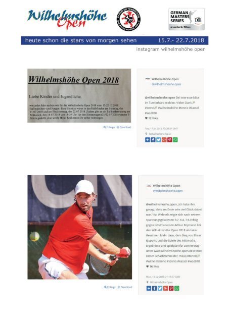 Dokumentation Wilhelmshöhe Open 2018