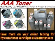 Save more on your online buying for Kyocera toner cartridges at Aaatoner.com