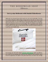 Get a 5-star Bedroom with Danish Eiderdowns