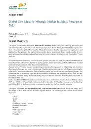 Global Non-Metallic Minerals Market Insights, Forecast to 2025