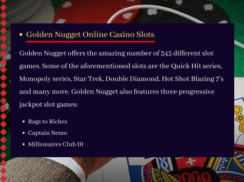 Golden Nugget Online Casino Games