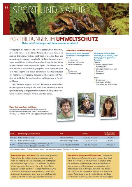 NaturFreunde Deutschlands | Natursport Ausbildungsprogramm 2019