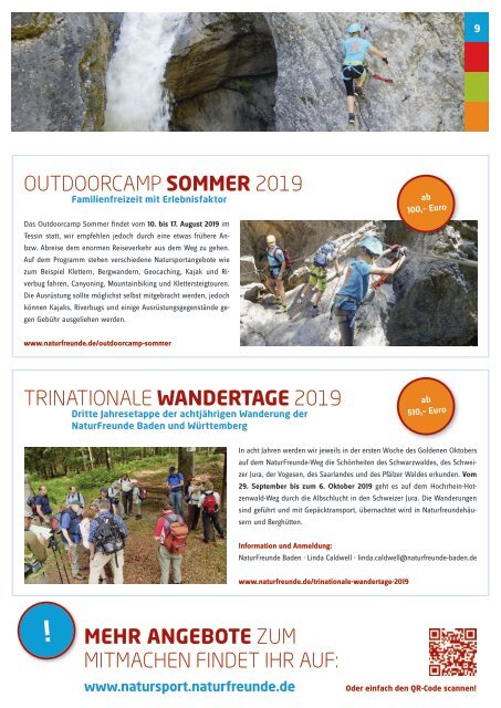 NaturFreunde Deutschlands | Natursport Ausbildungsprogramm 2019