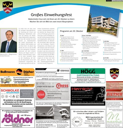 Großes Einweihungsfest für Kindergarten und Schule in Waltenhofen