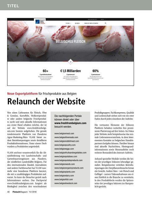 Fleischmagazin 10/2018 – Titelgeschichte