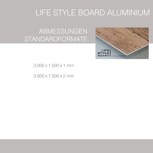 LIFE STYLE BOARD WoodLine Sortiment