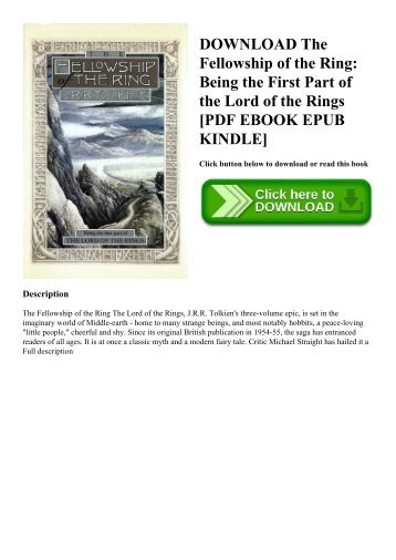 Yuzuk Kardesligi Yuzuklerin Efendisi 1 Kitabini Pdf Epub Mobi Indir