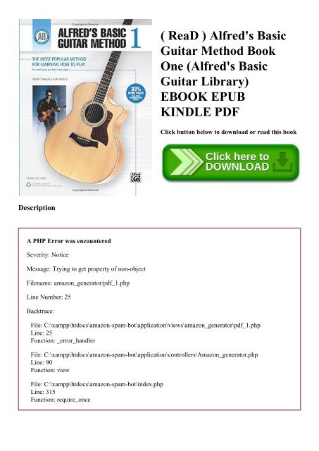 ReaD ) Alfred's Basic Guitar Method Book One (Alfred's Basic Guitar  Library) EBOOK EPUB KINDLE PDF