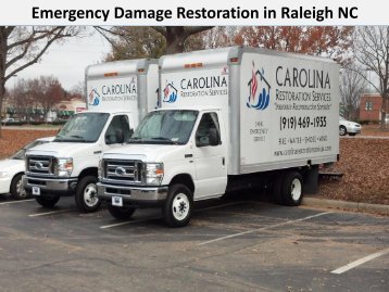 Emergency Damage Restoration in Raleigh NC
