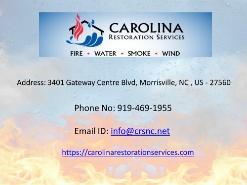 Emergency Damage Restoration in Raleigh NC