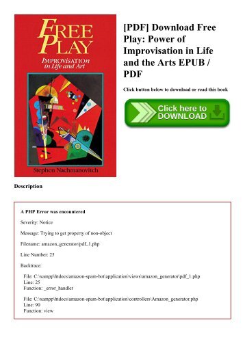 [PDF] Download Free Play Power of Improvisation in Life and the Arts EPUB  PDF
