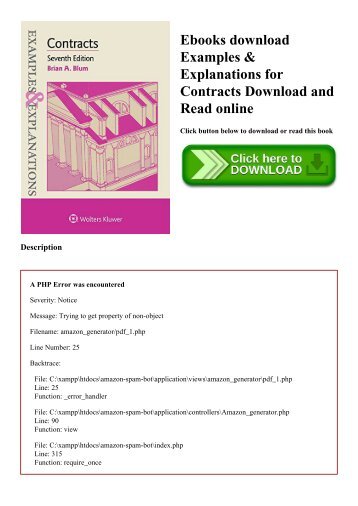 Ebooks download Examples & Explanations for Contracts Download and Read online