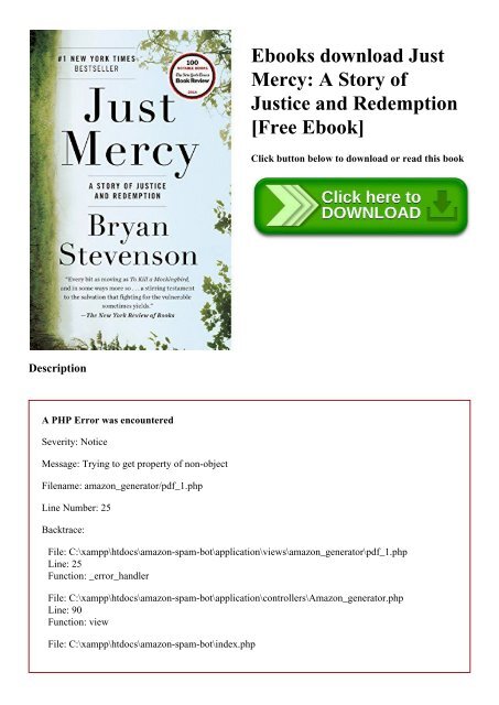 Ebooks download Just Mercy A Story of Justice and Redemption [Free Ebook]
