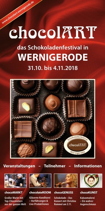 Programmheft zur chocolART Wernigerode 2018 