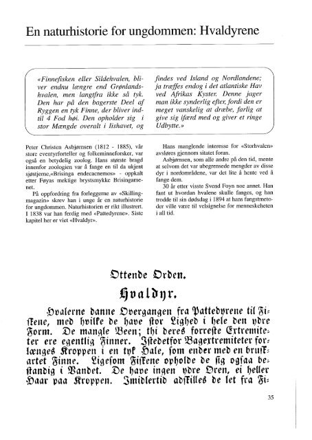 En naturhistorie for ungdommen- hvaldyrene 